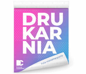 Naklejki samoprzylepne z folii monomerycznej nacinane na ploterze cięte po obrysie cięte na pojedyncze użytki arkusze druk tania Drukarnia Częstochowa