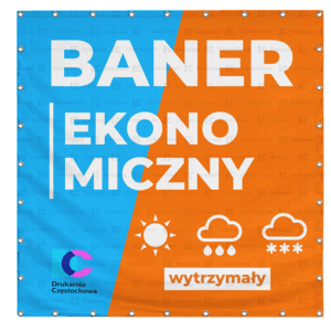 Baner ekonomiczny reklamowy druk banerów tania Drukarnia Częstochowa