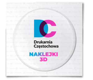Naklejki wypukłe z efektem 3D z żywicy poliuretanowej reklamowe z logo firmy do oznakowania produktów druk tania Drukarnia Częstochowa