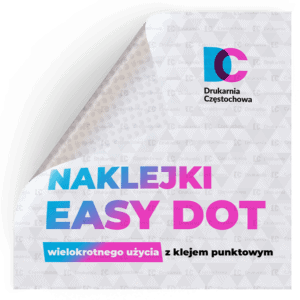 Folia easy dot z klejem punktowym łatwa w aplikacji docinana do dowolnego kształtu tania Drukarnia Częstochowa