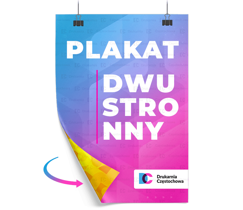 Plakaty reklamowe dwustronne druk plakatów tania Drukarnia Częstochowa