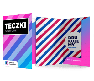 Teczki dwustronne druk wewnątrz i zewnątrz logo oferta grafika druk teczek tania Drukarnia Częstochowa