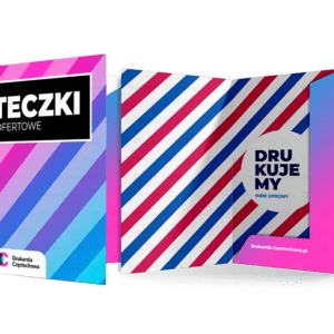 Teczki dwustronne druk wewnątrz i zewnątrz logo oferta grafika druk teczek tania Drukarnia Częstochowa