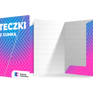 Teczki ofertowe z gumką do przechowywania dokumentów przekazywania oferty druk logo grafika tania Drukarnia Częstochowa