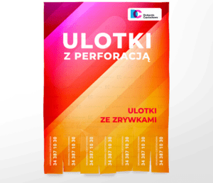 Ulotki zrywki perforacja odrywane. Popularne ulotki z perforacją wykonane przez Drukarnia Częstochowa