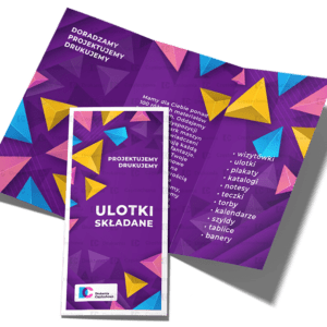 Ulotki składane - wiele formatów. Szybki wydruk. Wykonane przez Drukarnia Częstochowa.