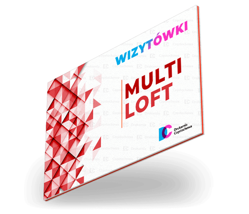Wizytówki warstwowe Multioft z kolorowym rdzeniem w środku grube nietypowe druk wizytówek wielowarstwowych tania Drukarnia Częstochowa