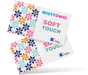 Wizytówki aksamitne w dotryku folia soft touch matowe możliwość wyróżnienia wybranych elementów projektu błyszczącym lakierem wybiórczym UV ekskluzywne druk wizytówek tania Drukarnia Częstochowa
