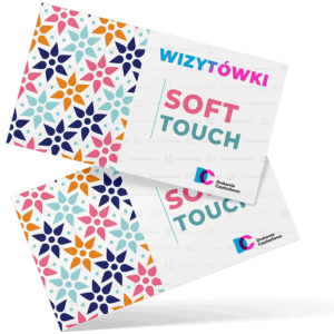 Wizytówki aksamitne w dotryku folia soft touch matowe możliwość wyróżnienia wybranych elementów projektu błyszczącym lakierem wybiórczym UV ekskluzywne druk wizytówek tania Drukarnia Częstochowa