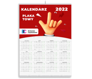 Kalendarze plakatowe wielkoformatowe ścienne listwowane format A1 A2 B1 B2 foliowane dla elegancji i trwałości tania Drukarnia Częstochowa