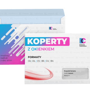 Koperty firmowe biurowe z okienkiem C6, C5, C4, DL oraz bez okienka C6, C5, C4, DL, B5, B4 samoklejące z paskiem Drukarnia Częstochowa