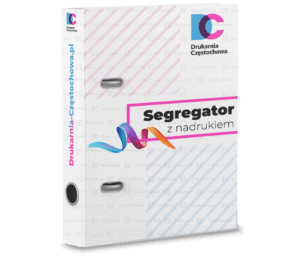 Segregatory firmowe z logo z mechanizmm dźwigniowym lub 2-4-ringowym Drukarnia Częstochowa