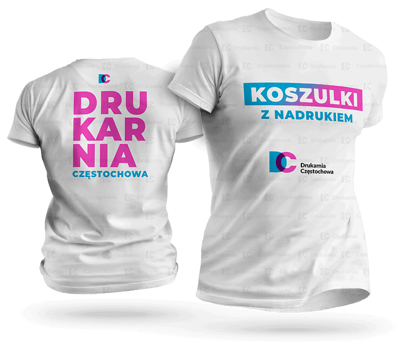 Koszulki t-shirt damskie męskie dziecięce z własnym nadrukiem Nadruki na odzieży tania Drukarnia Częstochowa