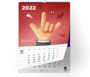 Kalendarze ścienne jednodzielne i trójdzielne z odrywanym kalendarium główka płaska lub wypukła z przyciągającą uwagę grafiką i reklamą firmy. Kalendarze plakatowe ścienne z listwą ułatwiającą powieszenie na ścianie, kalendarze biurkowe typu piramidka. Drukarnia Częstochowa
