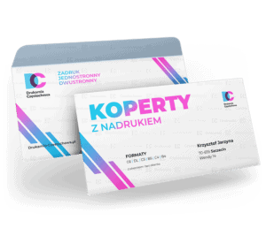 Koperty firmowe biurowe z okienkiem C6, C5, C4, DL oraz bez okienka C6, C5, C4, DL, B5, B4 samoklejące z paskiem tania Drukarnia Częstochowa